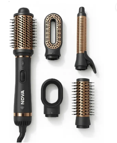 NOVA 6 in 1 Hot Air Brush for Women | One Step Dryer, Volumizer