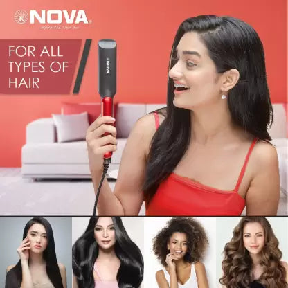 NOVA Temperature Control Professional NHS 870 Hair Straightener Black Nova India