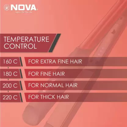 Nova temperature control professional nhs 870 hair straightener hot sale
