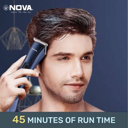 NOVA NHT 1039/05 USB Trimmer 45 min Runtime 5 Length Settings (Blue) – Nova  India