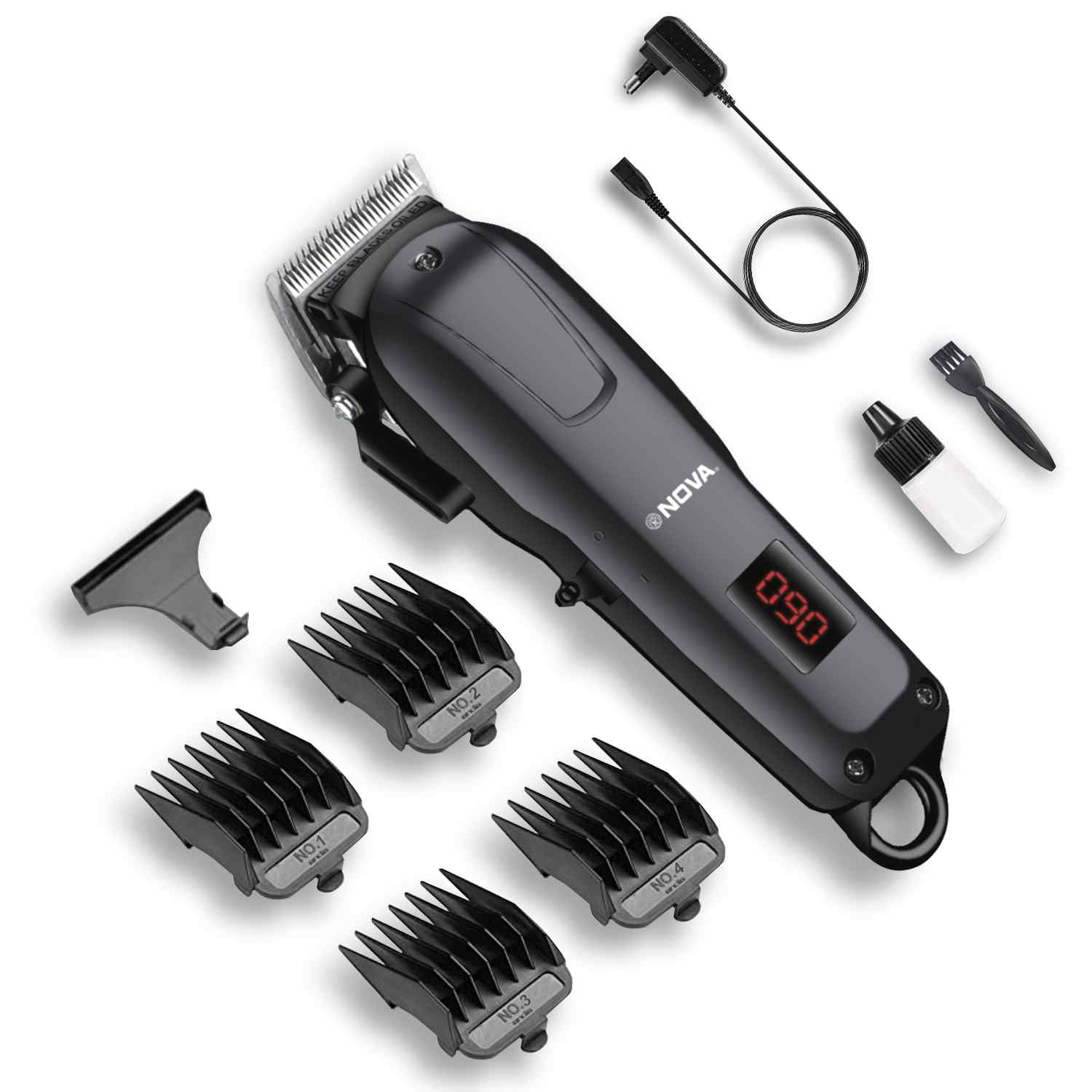 Novah(R) Professional Hair Clippers for Men, Professional Barber Clippers and Trimmer Set, Mens Cordless Hair Clippers for Barbers Haircut Fading Kit
