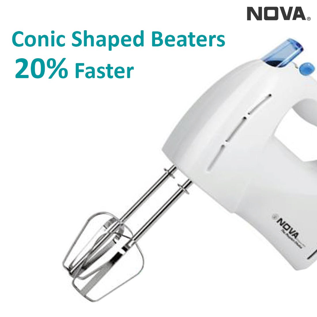 Nova NHM 2109 White Speed 250 W Hand Blender Hand Beater