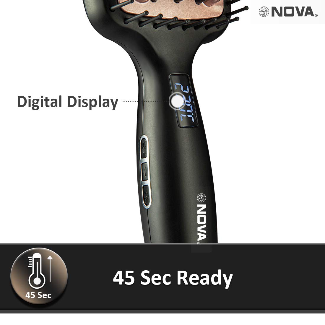 Nova NHS 904 Heated Straightening Smoothing Brush Hair