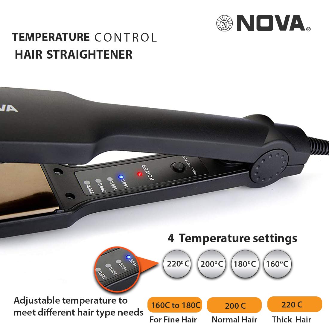 Philips Hp831800 Kerashine Temperature Control Hair Straightener Purple