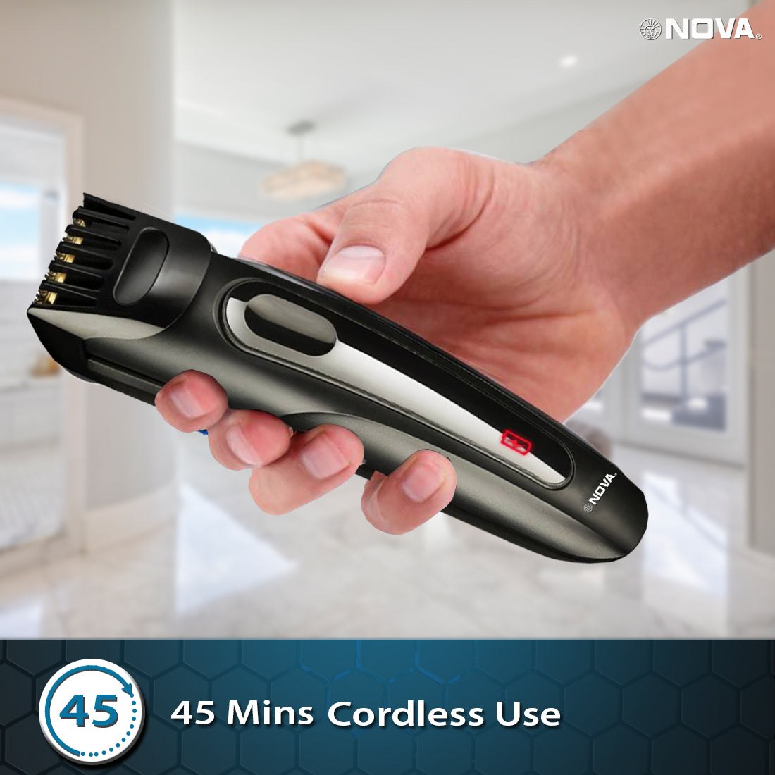Nova NHT 1097 USB Runtime: 45 min Trimmer for Men | Beard Trimmer ...