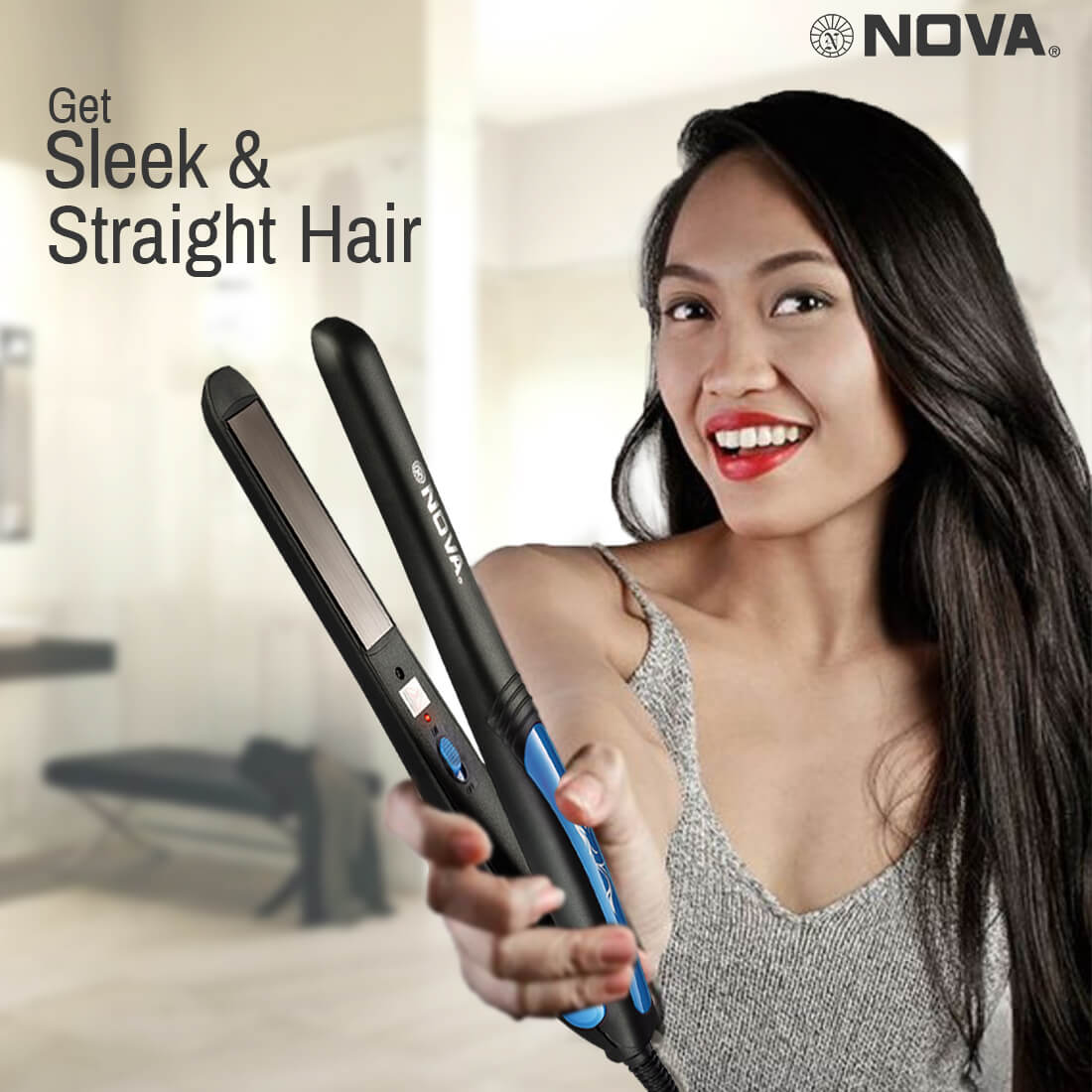 Nova Pro Shine NHS 841 Hair Straightener | Nova Hair Straightener – Nova  India