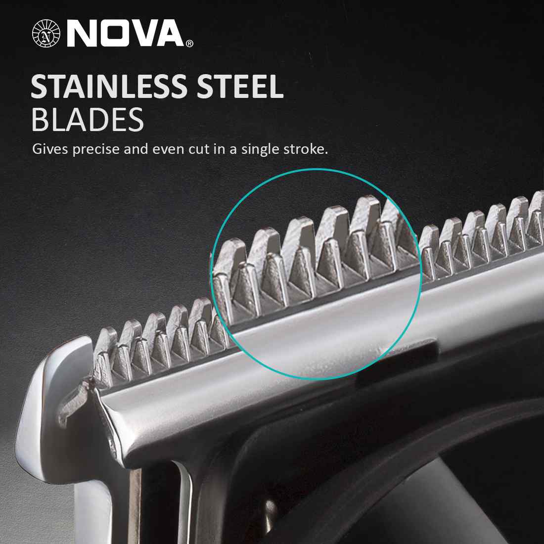 Nova NHT 1073-00 USB Cordless Trimmer for Men | Beard Cutting Machine ...