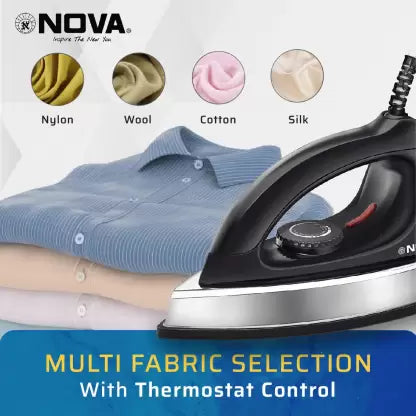 Nova Plus NI 100 Heavy Weight 1100 W Dry Iron Black Nova India